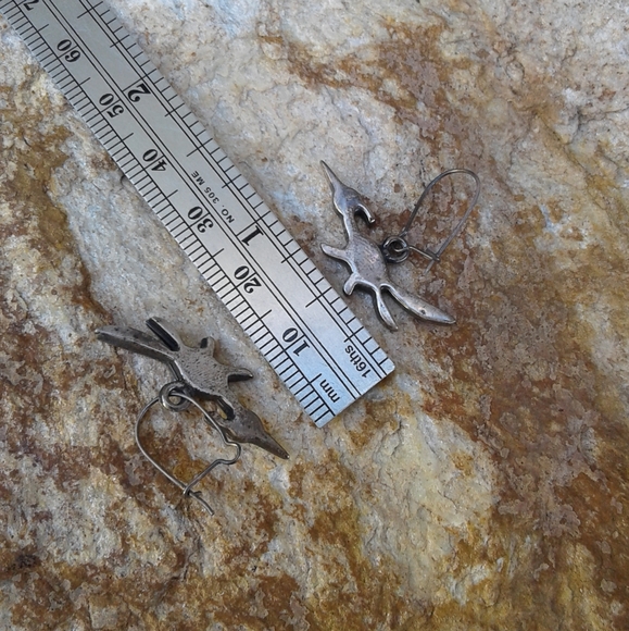 Sterling Silver Vintage Roadrunner EARRINGS - Picture 5 of 7